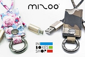 Designové klíčenky vč. USB kabelu MIZOO pro Apple i Android