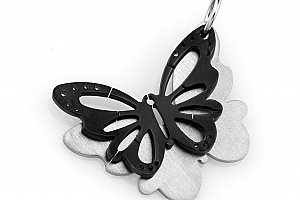 Fashion Icon Přívěsek barevný motýl z chirurgické oceli