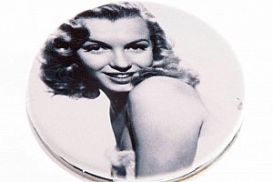 Kapesní kulaté zrcátko Marilyn Monroe kovové