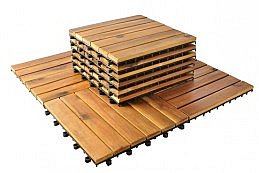Dřevěné dlaždice 30 x 30 cm 10 kusů, P5100