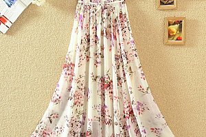Dlouhá bohémská sukně s květinovými motivy - 26 variant a poštovné ZDARMA!