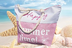 Plážová taška s nápisy Summer Time