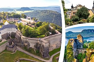 Saské Švýcarsko - zájezd pro jednoho, pevnost Königstein, skalní město, lázně Bad Schandau.