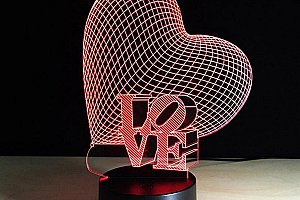 3D lampička ve tvaru srdce a poštovné ZDARMA s dodáním do 2 dnů!