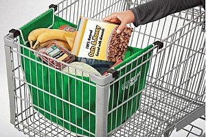 Taška na nákupy do nákupního vozíku pro pohodlné skládání zboží!