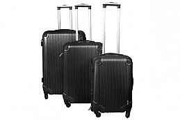Sada 3 Cestovních kufrů ABS, M/L/XL, černá, 4094