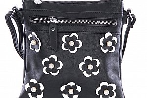 Co & Coo Fashion Dámská kabelka crossbody květiny s perličky