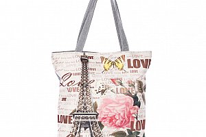 Fashion Icon Plátěná taška velkoměsta Paříž Love
