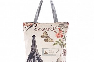 Fashion Icon Plátěná taška velkoměsta Paris motýl