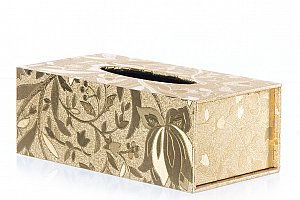 Krabička na papírové kapesníky Zlaté tulpany