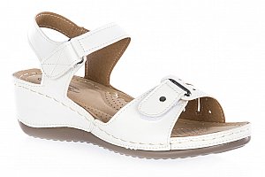 Camo Dámské sandály Fashion se suchými zipy bílé