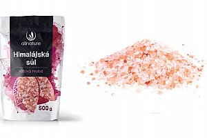 Allnature himalájská růžová hrubá sůl 500g pro zdravější život
