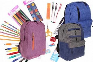 Batoh pro děti v 6 barvách a s náplní školních potřeb
