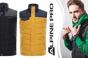 Pánská vesta Alpine Pro Adylann - žlutá nebo černá