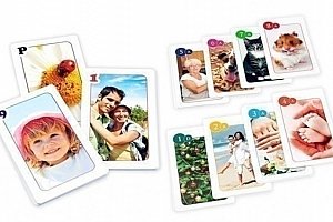 Originální hrací karty s vašimi fotografiemi na prší, poker, kanastu a další