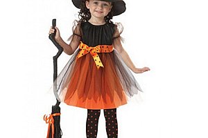 Dětský karnevalový kostým čarodějnice Halloween