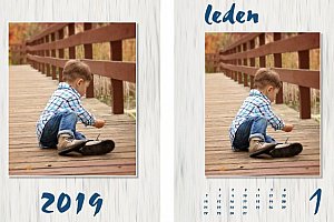 Nástěnný kalendář s vlastními fotografiemi na křídovém papíře ve formátu A4 nebo A3