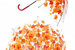 Deštník Roční období - Podzim listy oranžové