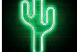 LED neonové světlo Kaktus