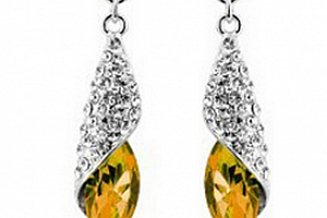Ziskoun náušnice Long Drop Earrings- silver CE000037 Barva: Žlutá