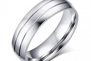 Stříbrný prsten z leštěné chirurgické oceli Decent SR000032 Velikost: 7