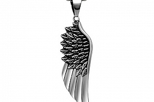 Náhrdelník - Andělské křídlo z chirurgické oceli ve stříbrném provedení PN0000137