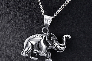 Slon pro štěstí- náhrdelník z chirurgické oceli PN0000144