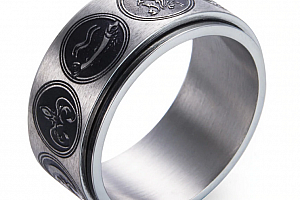 Prsten z chirurgické oceli se znaky rodů Games of Thrones-Hra o trůny SR000064 Velikost: 8