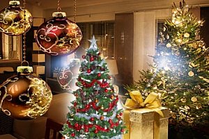 Umělý vánoční stromeček s poštovným v ceně, imitace živého smrku