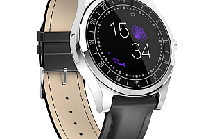 Ziskoun chytré hodinky DT19 SMW34 Barva: Stříbrná- kožený řemínek