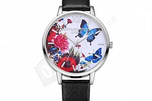 Dámské hodinky s motýlky a květinami