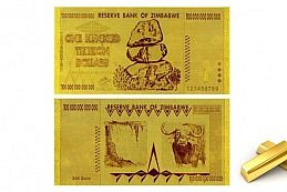 Exkluzivní limitovaná edice bankovky s 24 karátovým zlatem včetně certifikátu pravosti