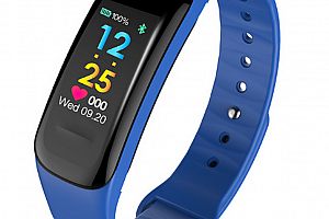 Sportovní hodinky- fitness náramek C18- 3 barvy SMW00027 Barva: Modrá