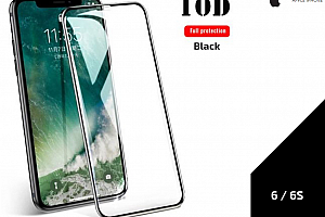 Tvrzené sklo 10D Full cover pro Iphone 6/ 6S 0,3mm -černá TVSK10