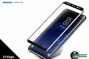 Tempered Glass Protector 3D pro Samsung S7 Edge- 0,3 mm - černá TVSK28