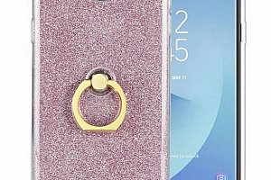 Silikonový lesklý zadní kryt pro Samsung J5- 2017 se stojánkem PZK18 Barva: Růžová