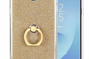 Silikonový lesklý zadní kryt pro Samsung J5- 2017 se stojánkem PZK18 Barva: Zlatá