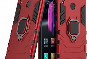 Pevný zadní kryt se 360° stojánkem pro Huawei Y6 Prime 2018 PZK39 Barva: Červená