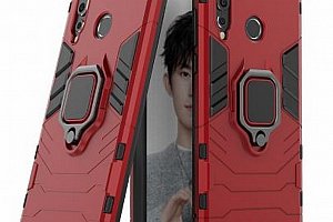 Pevný zadní kryt se 360° stojánkem pro Huawei Nova 3 PZK41 Barva: Červená