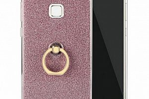 Silikonový lesklý zadní kryt se stojánkem pro Huawei P10 Lite PZK45 Barva: Růžová