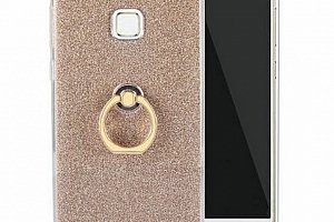 Silikonový lesklý zadní kryt se stojánkem pro Huawei P10 Lite PZK45 Barva: Zlatá