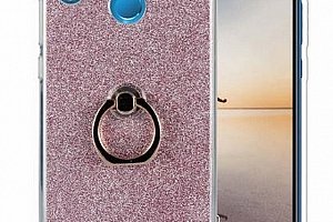 Silikonový lesklý zadní kryt se stojánkem pro Huawei Y5 2018 PZK53 Barva: Růžová