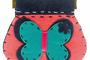 Fashion Icon Peněženka Motýl flísová na magnet