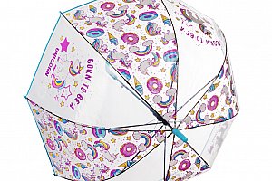 Deštník jednorožec průhledný - Born to be unicorn RST713A