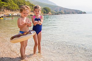 Chorvatsko: Baška Voda v Penzionu Radič u pláže s polopenzí a delegátem