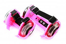 Svítící LED kolečka na boty, růžová, AG234A