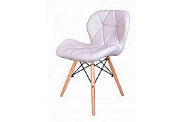 Designová židle styl DSW, eko kůže, bílá, CA17B