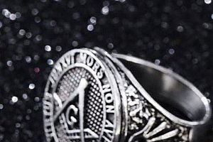 Prsten se symbolem svobodných zednářů - stříbrný SR147 Velikost: 7