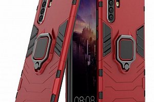 Pevný zadní kryt se 360° stojánkem pro Huawei P30 PRO PZK114 Barva: Červená