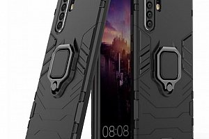 Pevný zadní kryt se 360° stojánkem pro Huawei P30 PRO PZK114 Barva: Černá